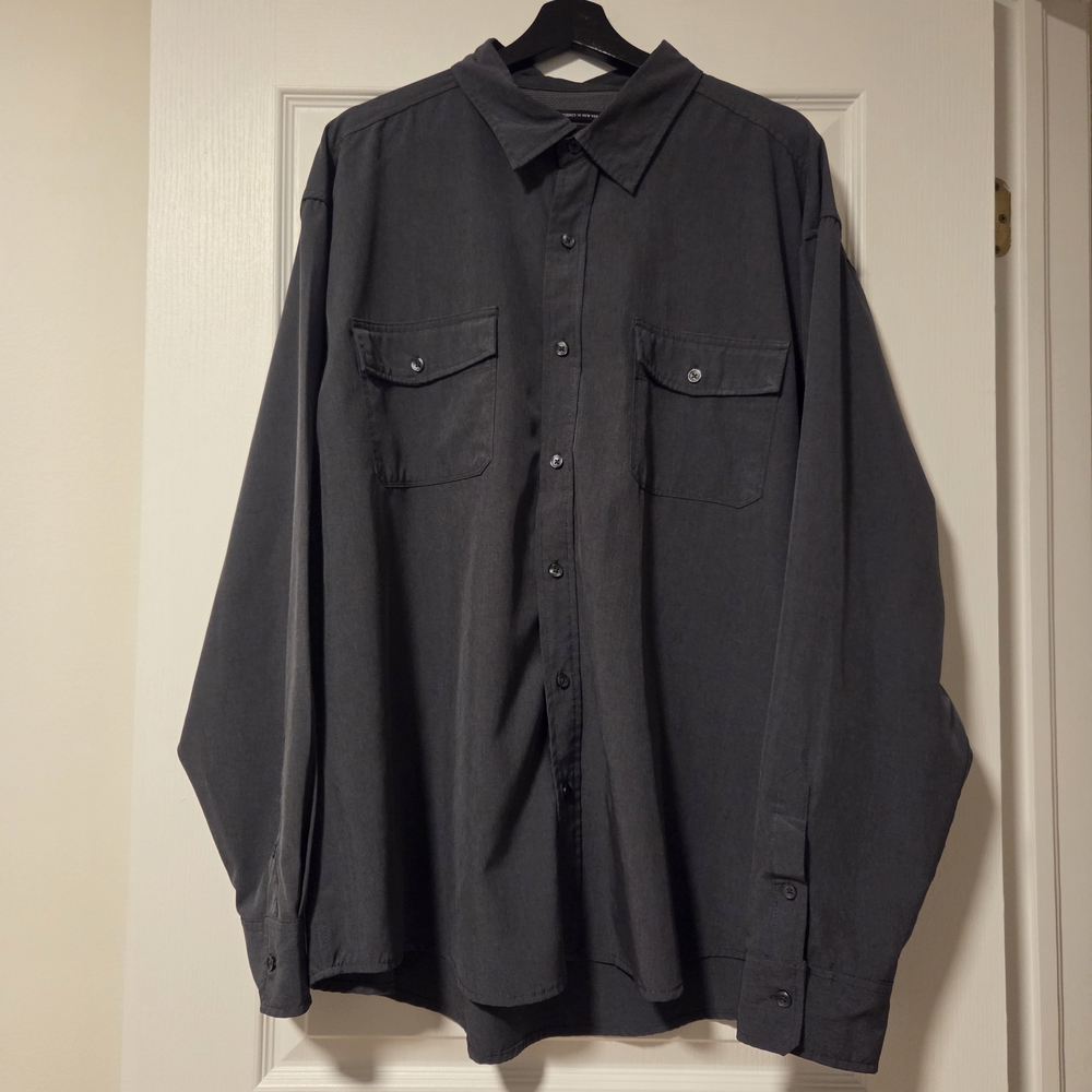 Kenneth Cole Men's Charcoal Button Down Shirt - 3X